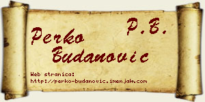 Perko Budanović vizit kartica